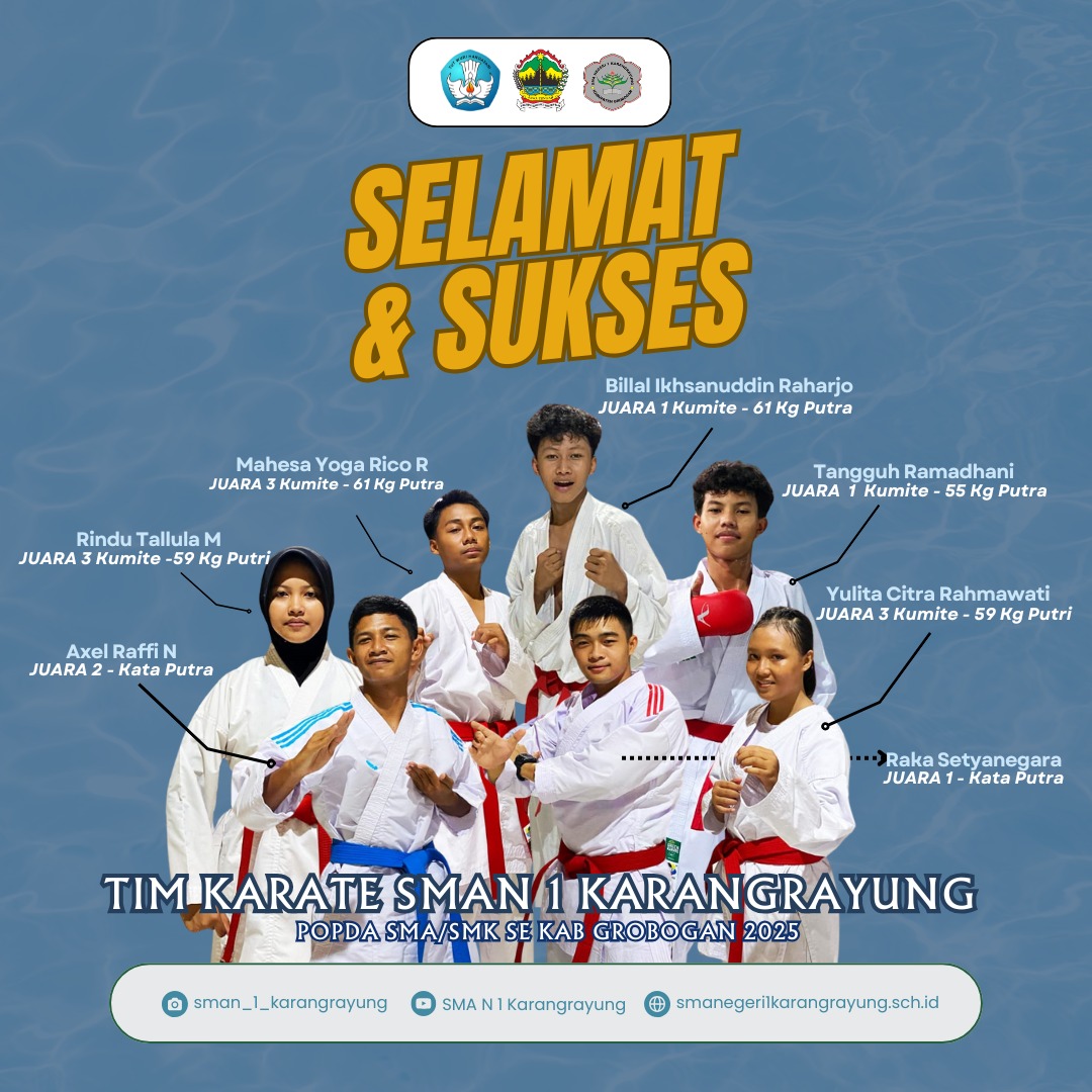 Prestasi Gemilang Tim Karate SMAN 1 Karangrayung di POPDA 2025