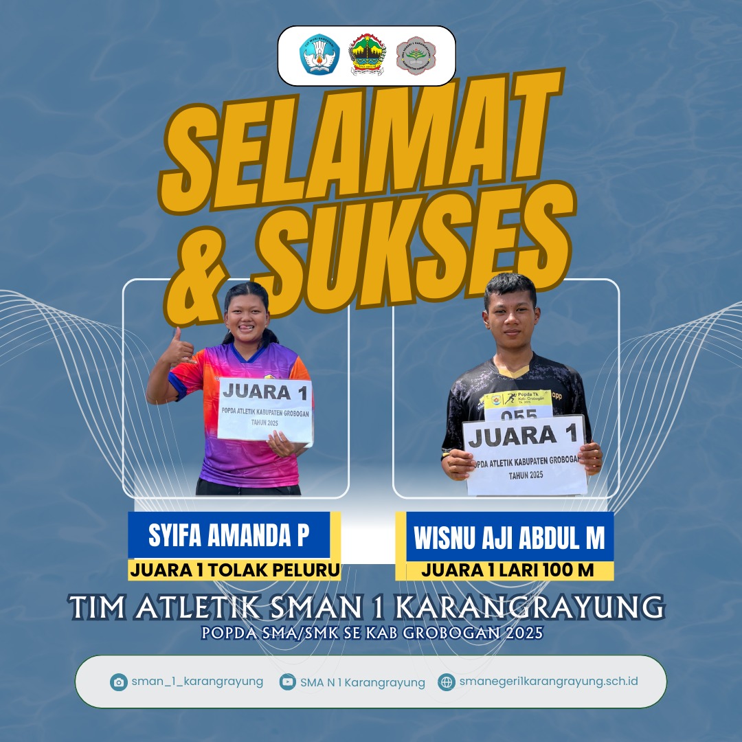 Tim Atletik SMAN 1 Karangrayung Borong Juara di POPDA Kabupaten Grobogan 2025