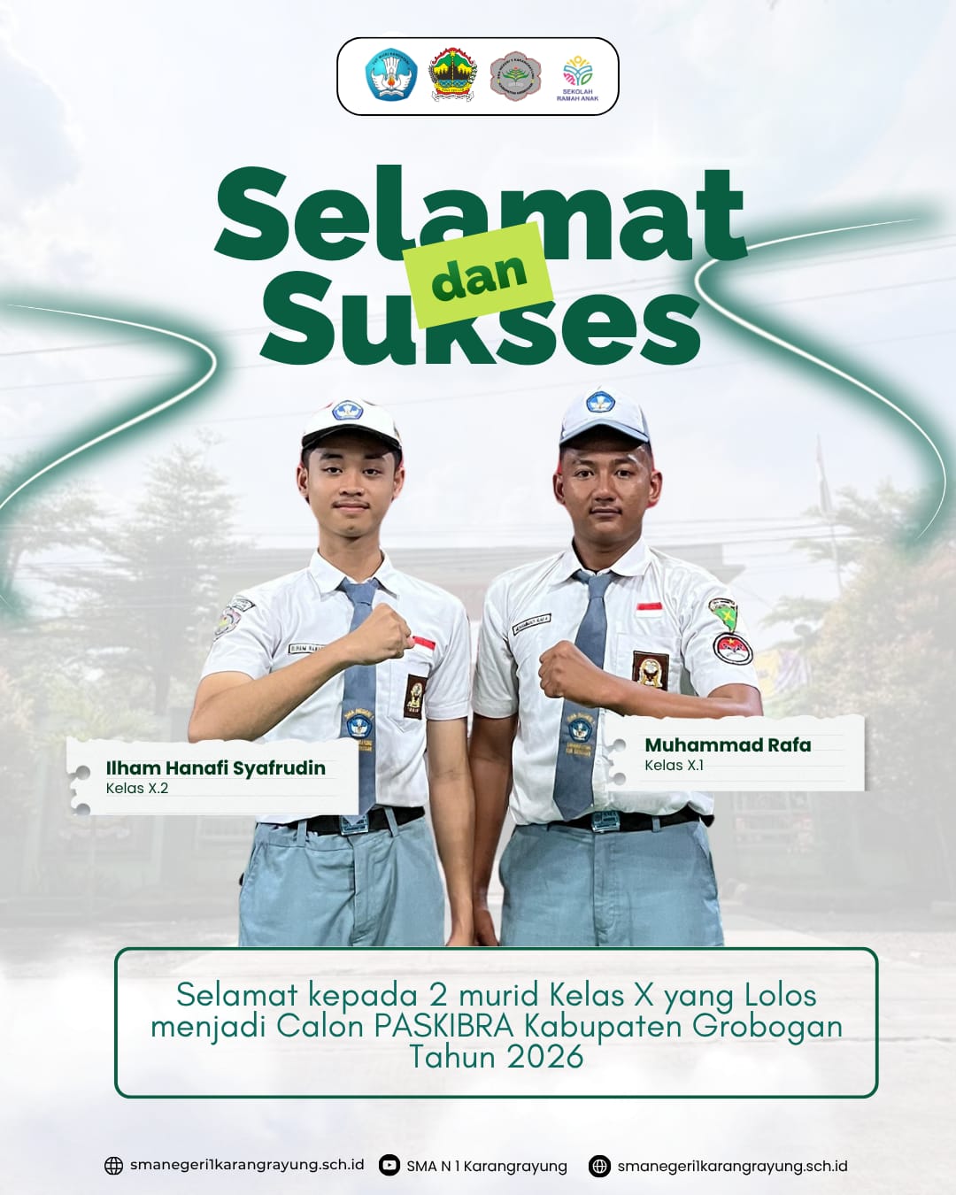 Siswa lolos Paskibraka Kabupaten Grobogan Tahun 2026